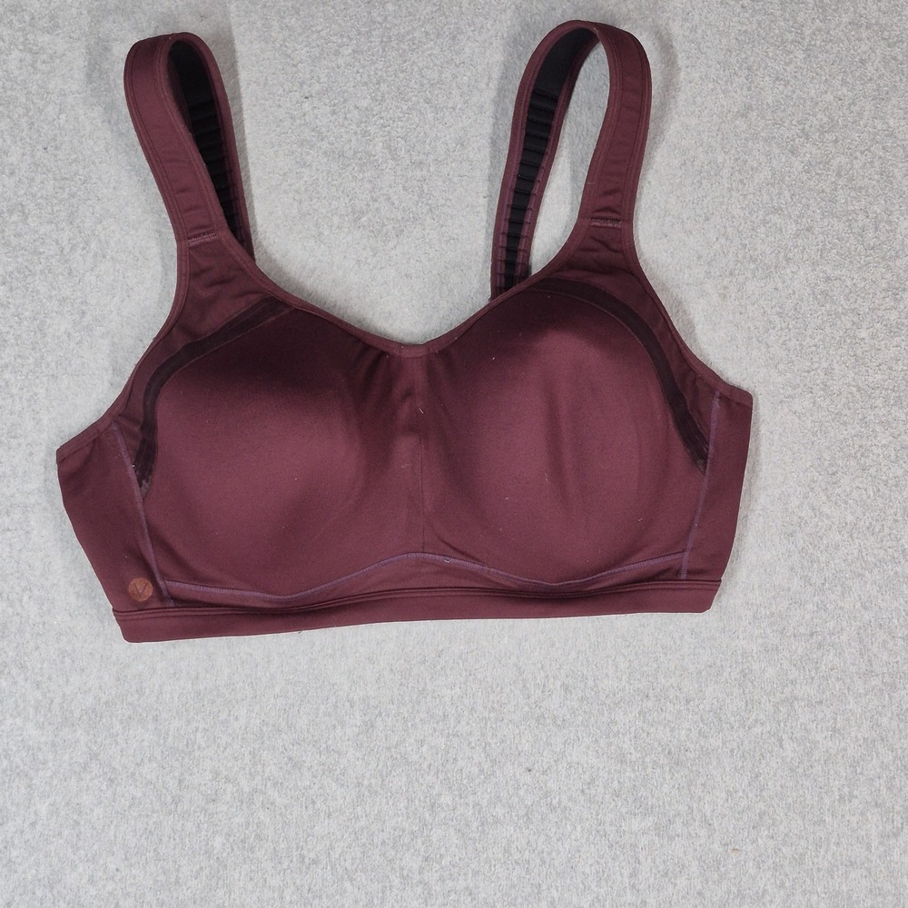 LIVI Women Bra 42DDD Burgundy T Shirt Underwired Wide Strap Lightly Lined